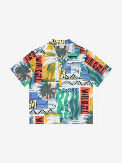 Shop Stella Mccartney Boys Surfers Shirt In Multicoloured