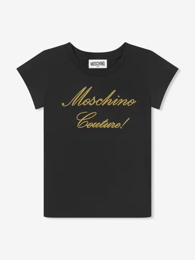 Shop Moschino Girls Couture Logo T-shirt 5 Yrs Black