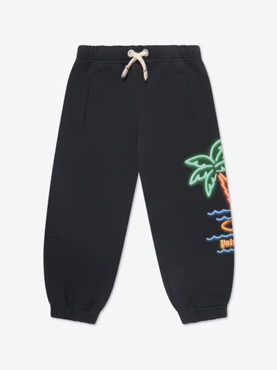 Shop Palm Angels Boys Neons Jogges In Black