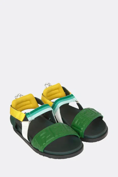 Shop Fendi Girls Sandals Eu 19 Uk 3 Green