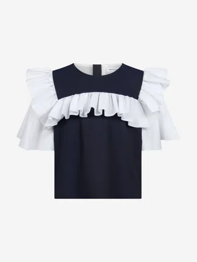Jessie And James Girls Blouse 8 Yrs Blue In Blue