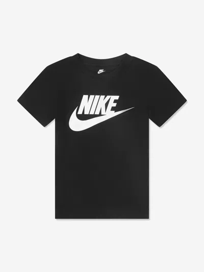 Shop Nike Boys Futura T-shirt In Black