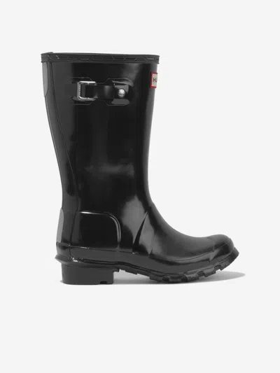Hunter Kids Original Gloss Wellies Eu 37 Uk 4 Black In Black