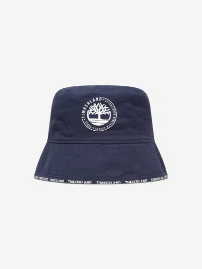 Shop Timberland Boys Bucket Hat In Blue
