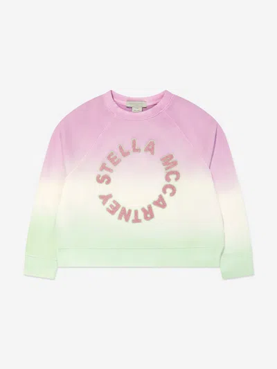 Shop Stella Mccartney Girls Logo Sweatshirt In Multicoloured