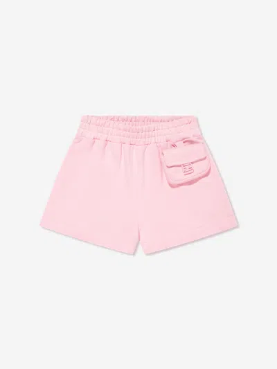 Shop Fendi Girls Baugette Pocket Shorts In Pink