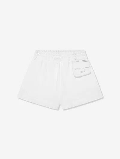 Shop Fendi Girls Baugette Pocket Shorts In White