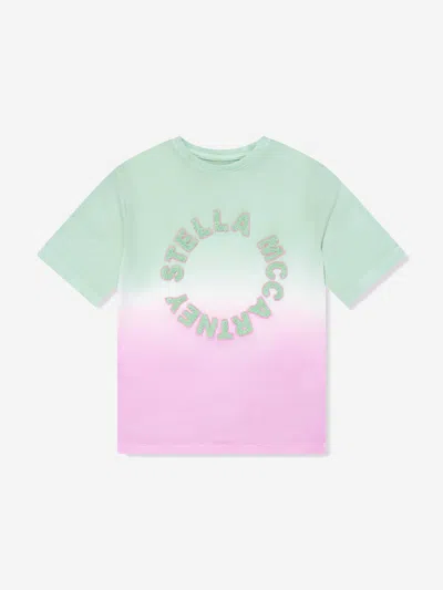 Shop Stella Mccartney Girls Logo Print T-shirt In Multicoloured