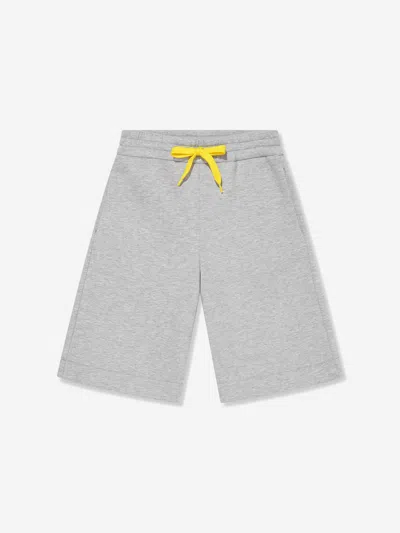 Fendi Boys Logo Bermuda Shorts In Grey
