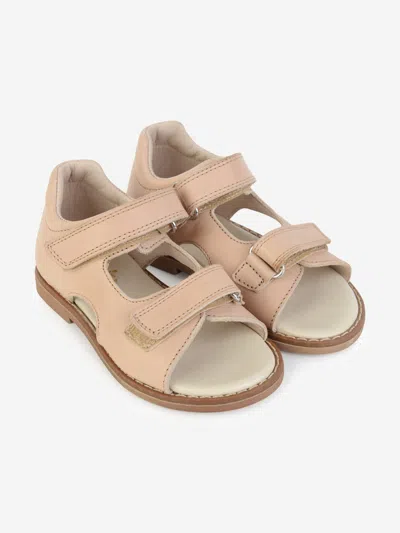 Shop Gallucci Leather Sandals Eu 23 - Uk 6 Beige