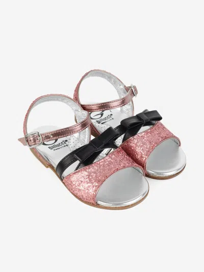 Shop Gallucci Glitter Sandals Eu 20 Uk 4 Pink