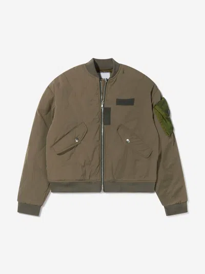 Myar Logo-print Zip-up Bomber Jacket In Green