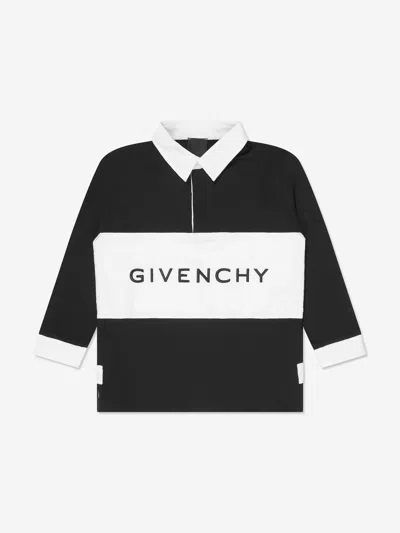Shop Givenchy Boys Logo Rugby Shirt In Black