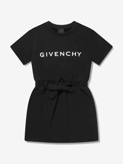 Shop Givenchy Girls Logo Sweater Dress In Black