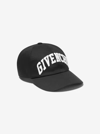 Shop Givenchy Boys Embroidered Logo Cap In Black