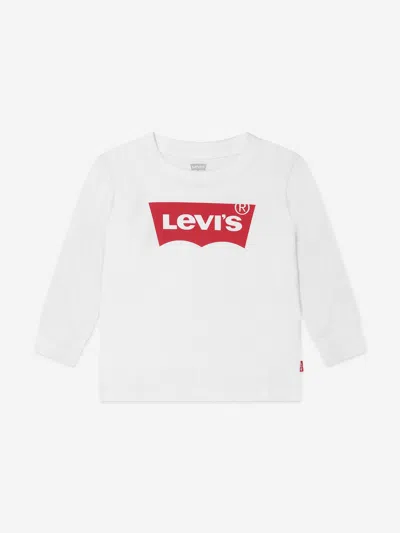 Shop Levi's Wear Baby Boys Long Sleeve Logo T-shirt 36 Mths White