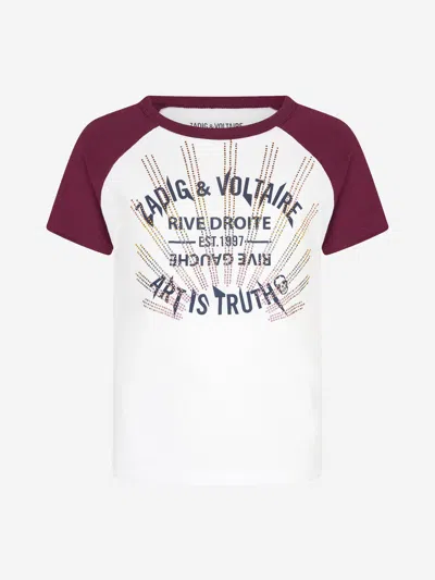 Shop Zadig & Voltaire Girls T-shirt 6 Yrs White