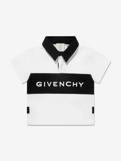 Shop Givenchy Baby Boys Logo Polo Shirt In White