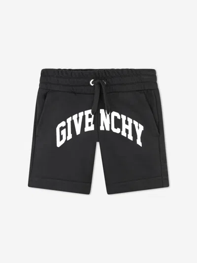 Shop Givenchy Boys Logo Print Shorts In Black