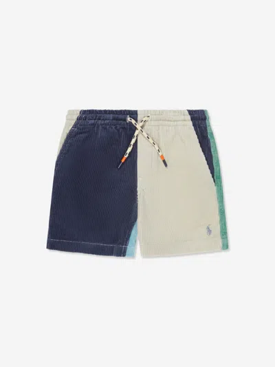 Shop Ralph Lauren Boys Colourblock Shorts In Multicoloured