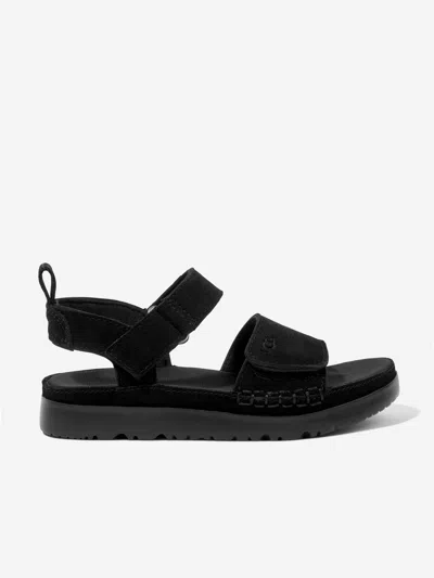 Ugg Suede Touch Strap Sandals In Black