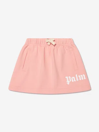 Shop Palm Angels Girls Classic Overlogo Sweat Skirt In Pink