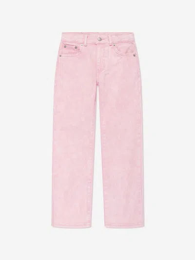 Shop Levi's Wear Girls Wide Leg Jeans In Pink