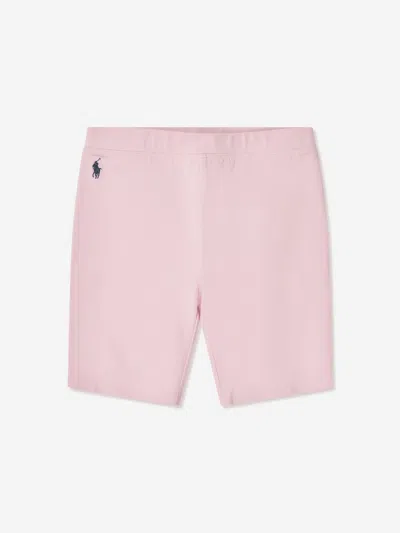 Polo Ralph Lauren Girls Logo Cycling Shorts In Pink