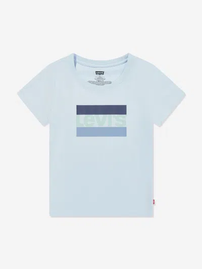 Shop Levi's Wear Boys Sportswear Logo T-shirt In Blue