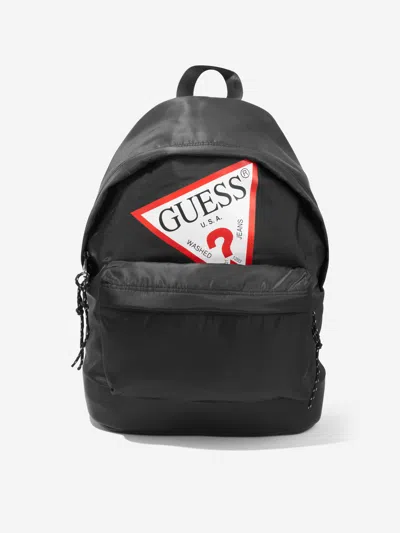 Shop Guess Kids Logo Backpack In Black