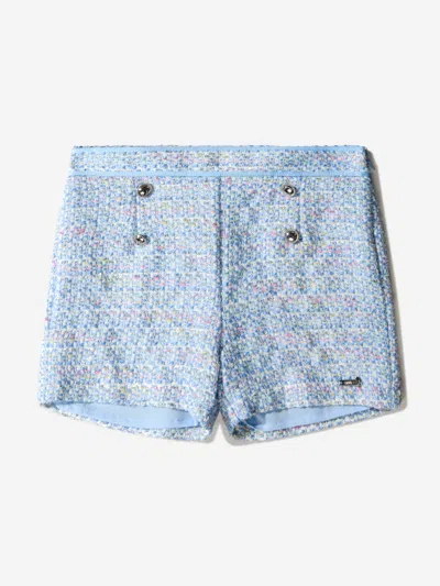 Shop Guess Girls Tweed Shorts 16 Yrs Blue