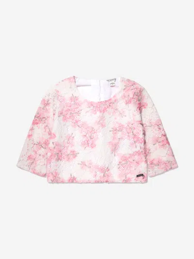 Shop Guess Girls Cherry Blossom Lace Blouse In White