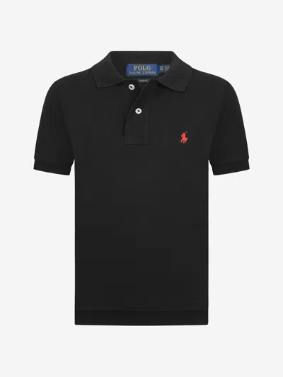 Shop Ralph Lauren Boys Custom Fit Polo Shirt 8 - 10 Yrs Brown