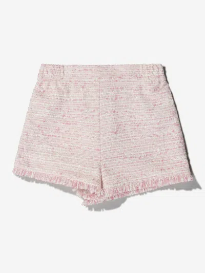 Shop Monnalisa Girls Boucle Shorts L (16 Yrs) Ivory