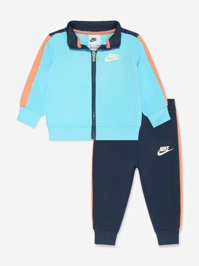 Shop Nike Boys Nsw Tricot Tacksuit In Blue