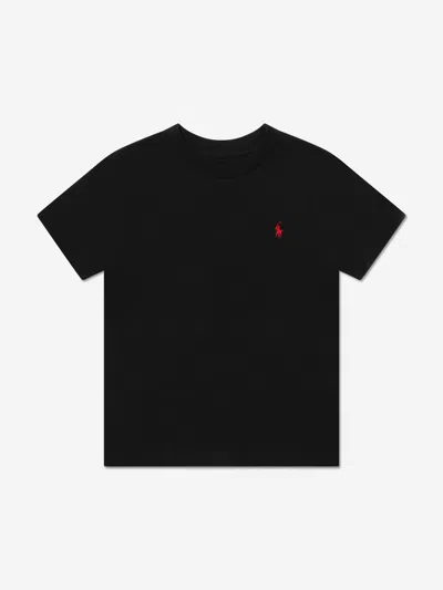 Shop Ralph Lauren Boys T-shirt Us 5 - Uk 4 Yrs Black