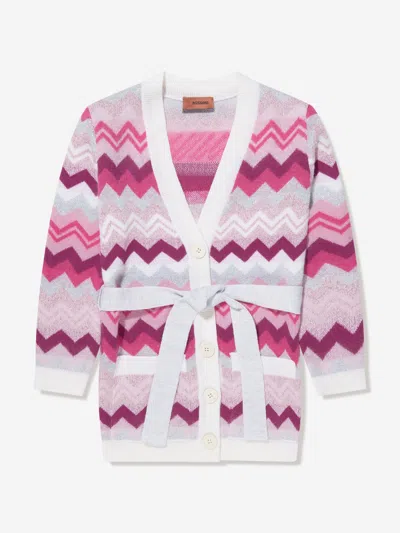 Missoni Zig Zag Wool Jacquard Knit Cardigan In Multicoloured