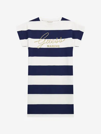 Shop Guess Girls Striped Dress In Multicoloured
