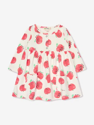 The Bonnie Mob Girls Apple Pockets Dress In Ivory