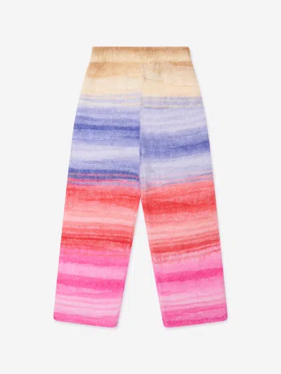 Shop Missoni Girls Knitted Trousers In Multicoloured