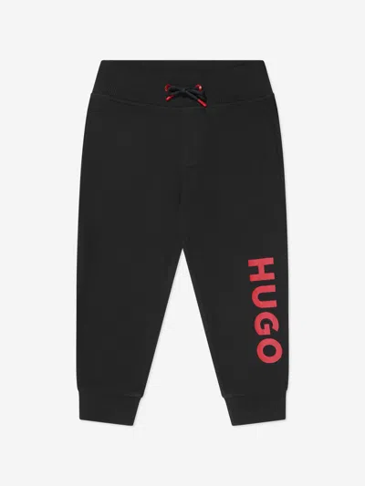 Shop Hugo Boys Logo Joggers In Black