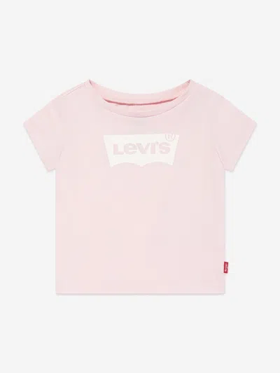 Shop Levi's Wear Baby Girls Batwing Logo T-shirt In Pink