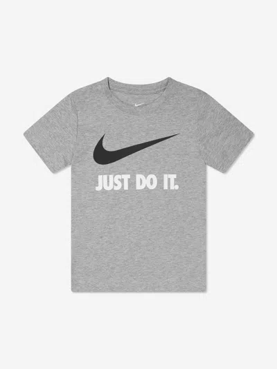Shop Nike Boys Swoosh Jdi T-shirt In Grey