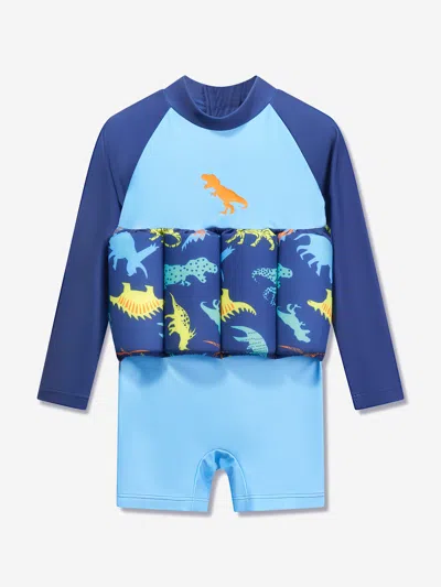 Shop Soli Swim Baby Boys Float Suit (upf50+) In Blue