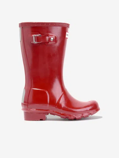 Hunter Kids Original Gloss Wellies Eu 37 Uk 4 Red In Red
