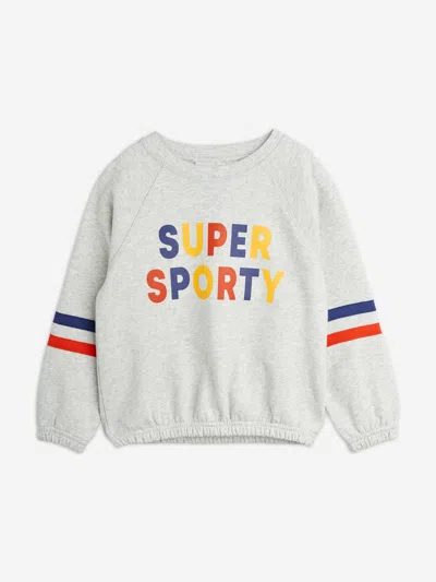 Shop Mini Rodini Kids Super Sporty Sweatshirt In Grey