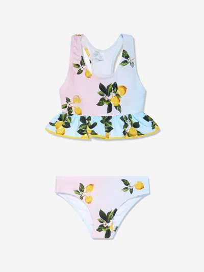 Nessi Byrd Ira Lemon-print Tankini Set In Multicoloured