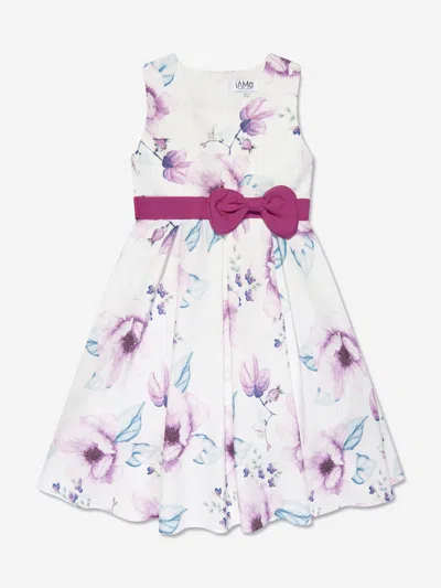 Shop Iame Girls Floral Printed A Line Dress In Pink