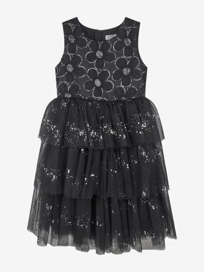 Shop Iame Girls Tulle Sparkle Dress In Black