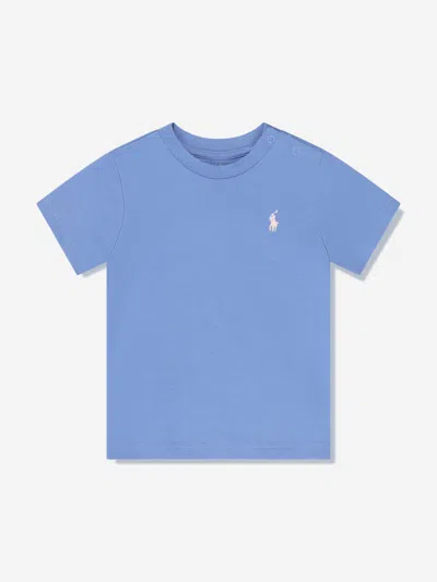 Shop Ralph Lauren Baby Boys Logo T-shirt In Blue